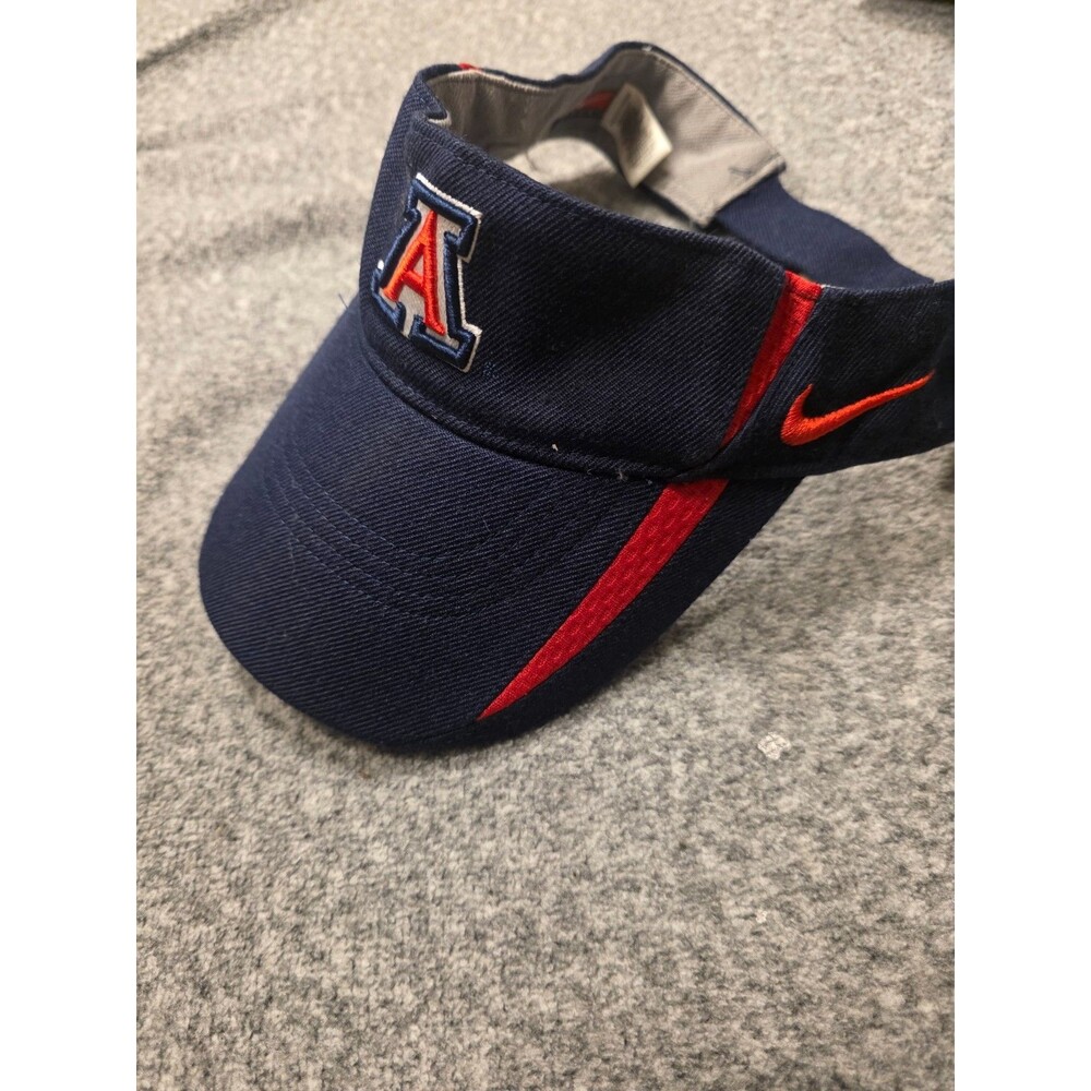 Arizona Wildcats Nike Visor NCAA Navy Blue Dri Fit Stra Adjustable Cpix